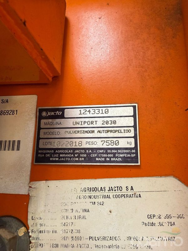 Foto 4 - Pulverizador Autopropelido Jacto 2030 ano 2018