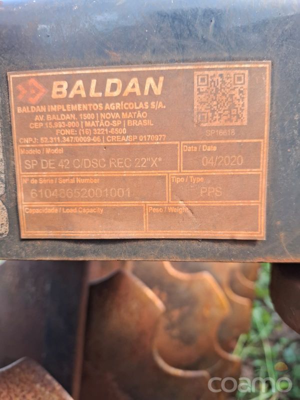 Foto 5 - Grade Niveladora Baldan SP ano 2020