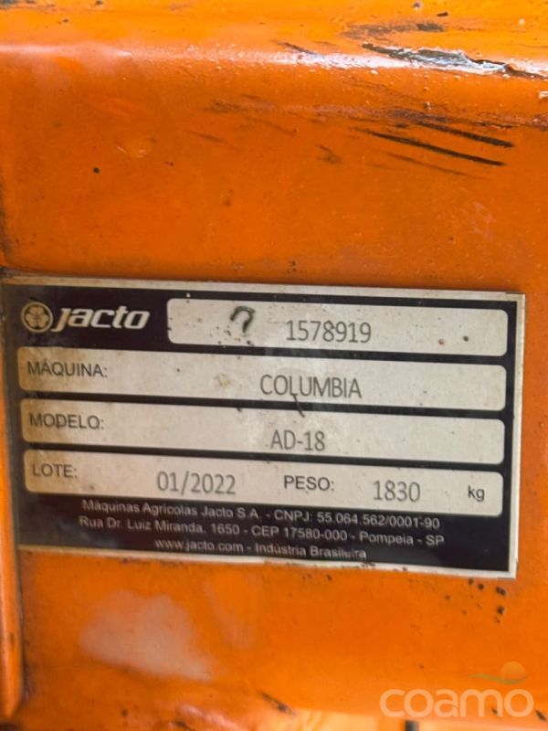 Foto 3 - Pulverizador Jacto Columbia AD 18 ano 2022
